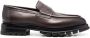 Santoni grained leather loafers Grey - Thumbnail 1