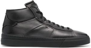 Santoni high-top leather sneakers Black