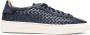 Santoni interwoven low-top leather sneakers Blue - Thumbnail 1