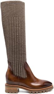 Santoni knee-high sock boots Brown