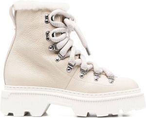 Santoni lace-up ankle boots Neutrals
