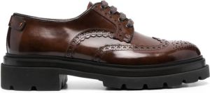 Santoni lace-up leather brogues Brown