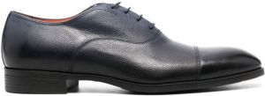 Santoni lace-up leather Oxford shoes Blue