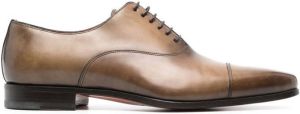 Santoni lace-up leather Oxford shoes Brown