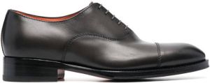 Santoni lace-up leather Oxford shoes Grey
