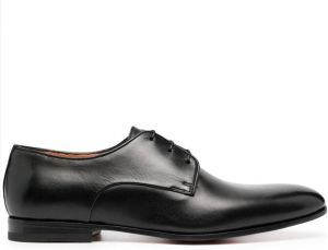 Santoni lace-up leather shoes Black