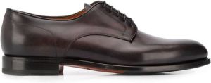 Santoni lace-up low-heel derby shoes Brown