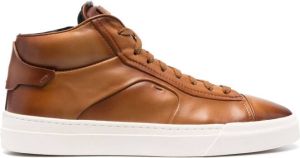 Santoni lace-up low-top sneakers Brown