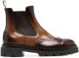 Santoni leather ankle brogue boots Brown - Thumbnail 1