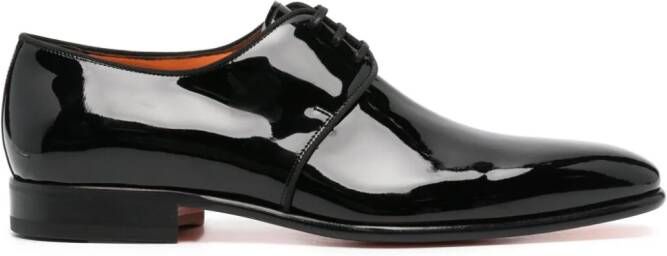 Santoni leather derby shoes Black