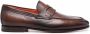 Santoni leather flat loafers Brown - Thumbnail 1