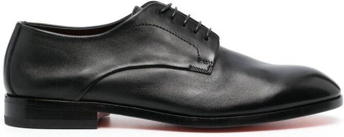 Santoni leather lace-up shoes Black