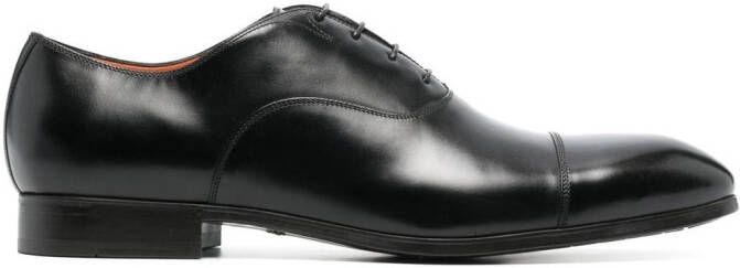Santoni leather oxford shoes Black