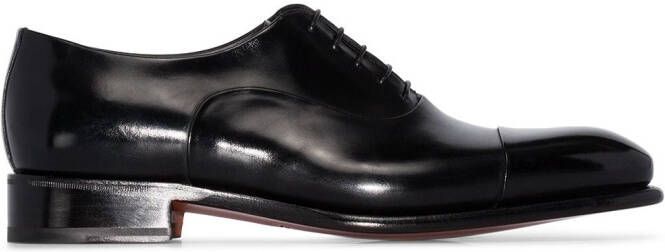 Santoni leather Oxford shoes Black