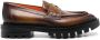 Santoni leather penny loafers Brown - Thumbnail 1