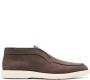 Santoni leather slip-on boots Brown - Thumbnail 1