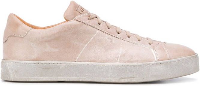 Santoni low lace-up sneakers Neutrals