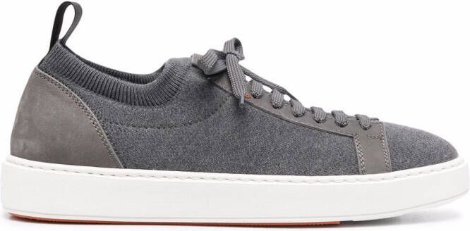 Santoni low-top lace-up sneakers Grey