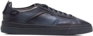 Santoni low-top leather sneakers Blue
