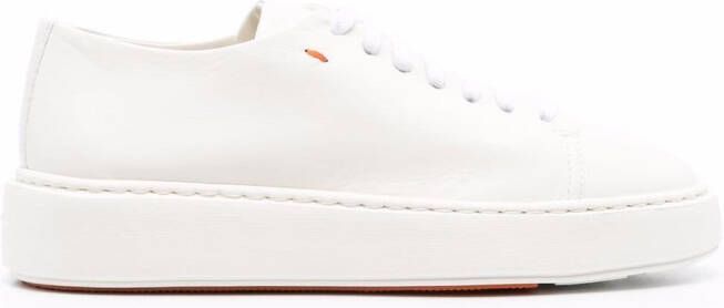 Santoni low-top leather sneakers White