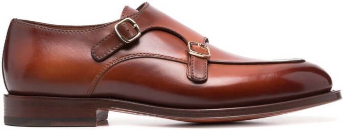 Santoni monk strap loafers Brown