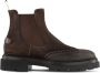 Santoni panelled leather ankle boots Brown - Thumbnail 1