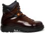 Santoni panelled leather hiking boots Brown - Thumbnail 1