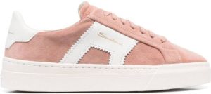 Santoni panelled low-top sneakers Pink