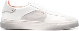 Santoni panelled low-top sneakers White