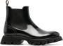 Santoni patent-finish leather ankle boots Black - Thumbnail 1