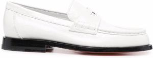 Santoni penny leather loafers White