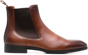 Santoni polished-leather Chelsea boot Black