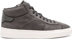 Santoni round-toe lace-up leather sneakers Grey