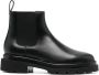 Santoni round-toe leather boots Black - Thumbnail 1