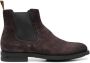 Santoni round-toe suede ankle boots Brown - Thumbnail 1