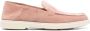 Santoni round-toe suede loafers Pink - Thumbnail 1