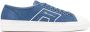 Santoni screen-print low-top suede sneakers Blue - Thumbnail 1