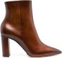 Santoni side-zip ankle-length boots Brown - Thumbnail 1