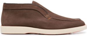 Santoni slip-on leather desert boots Brown