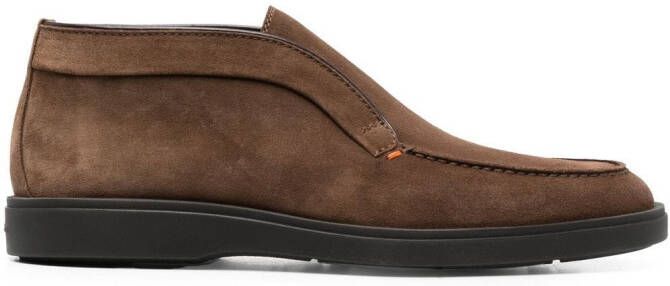 Santoni slip-on loafer boots Brown