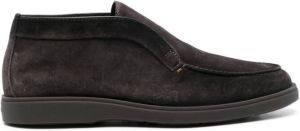 Santoni slip-on suede ankle boots Brown