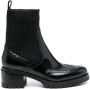 Santoni sock-style ankle boots Black - Thumbnail 1