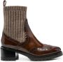 Santoni sock-style ankle boots Brown - Thumbnail 1