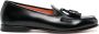 Santoni tassel-embellished leather loafers Black - Thumbnail 1