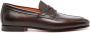 Santoni textured leather loafers Brown - Thumbnail 1