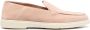Santoni tonal-stitching suede loafers Pink - Thumbnail 1