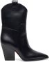Santoni Western-style leather ankle boots Black - Thumbnail 1