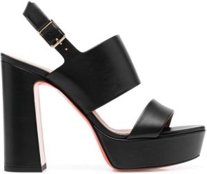 Santoni Whip 120mm platform sandals Black
