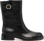 Santoni zip-up leather ankle boots Black - Thumbnail 1