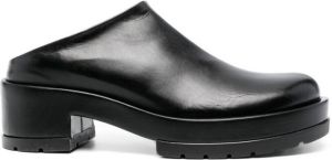 SAPIO 70mm heel leather mules Black